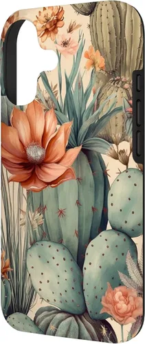 Vista 2 de Cactus Botanical Desert Western Funda bohemia moderna terracota para iPhone 17