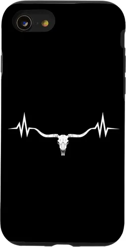 Vista 18 de Vintage Texas Longhorn Rancher Heartbeat Pulse Cattle Farmer Case for iPhone 17