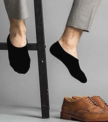 Vista 7 de 6 Pack Mens No Show Socks Casual Low Cut Thin Loafers Non Slip Boat Liners