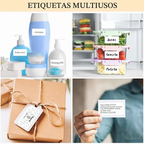 Vista 7 de FungLam Etiquetas de dirección de envío 2x4 para impresoras láser y de inyección de tinta, 300 etiquetas adhesivas blancas imprimibles, 10 por