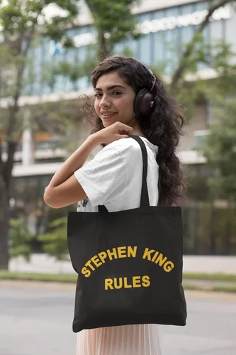 Vista 8 de Stephen King Rules - Bolsa de mano para adultos Stephen King Tee Gifts King