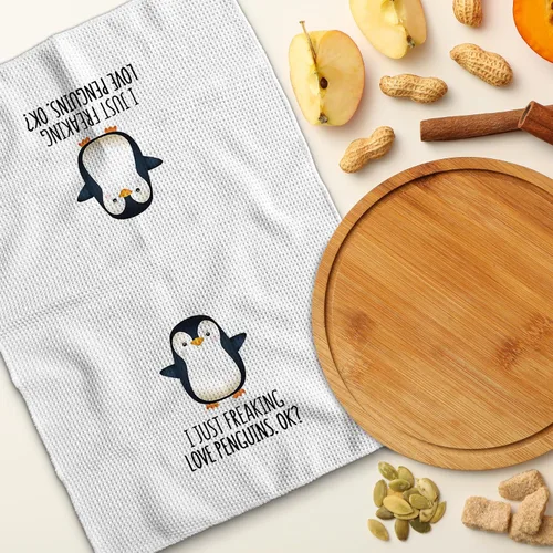 Vista 6 de TNUW Penguin Gifts - Toallas de cocina de 16 x 24 pulgadas, divertidos regalos de invierno para mujeres, paños de cocina con temática de animales