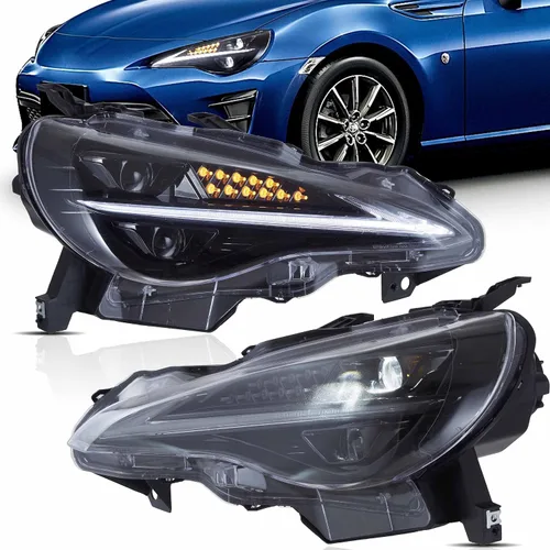 Vista 13 de VLAND Conjunto de luces traseras para Toyota GT86 2012-2020, BRZ 2013-2018, FRS 2012-2016 con señal de giro, luz LED DRL, enchufar y usar