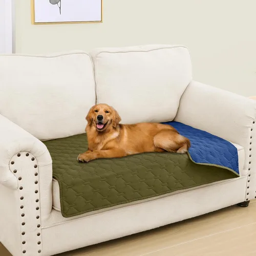 Vista 78 de Smiry Funda impermeable para cama de perro, manta reversible para mascotas para sofá Manta suave lavable para perro, funda a prueba de fugas