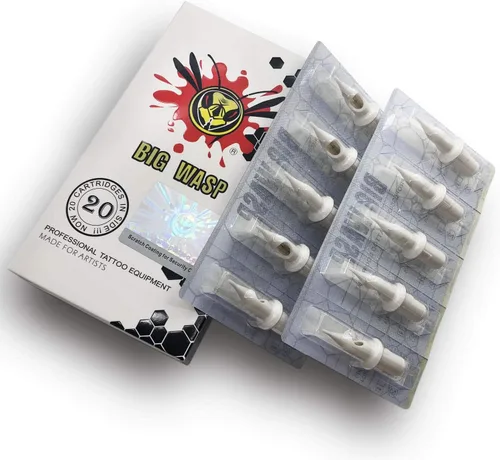 Vista 6 de BIGWASP Cartucho de aguja de tatuaje desechable profesional 1003RL #10 Bugpin 3 Round Liner (3RL) 20Pcs #10 Bugpin, se adapta a la mayoría