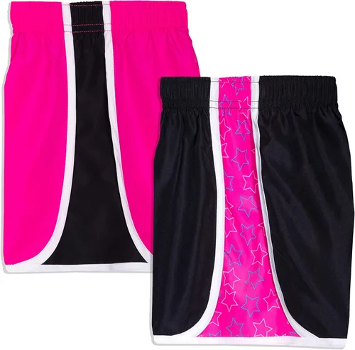 Vista 2 de Cheetah Conjunto de 2 pantalones cortos para correr y gimnasio para niñas