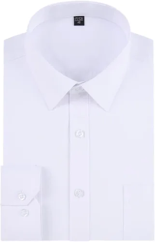 Vista 3 de Camisas de vestir de manga larga para hombre camisa casual con botones y bolsillos de ajuste regular