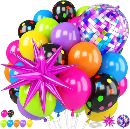 Vista 13 de Globos rosa y dorado, globo de látex rosa claro pastel de 12 pulgadas y blanco arena perla con globo metálico dorado champán beige para princesas