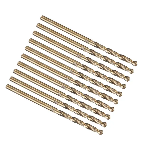 Vista 121 de PATIKIL Broca Jobber de 0.039 in, vástago recto M35 cobalto 5% acero de alta velocidad 135° acabado dorado para metal duro de acero inoxidable - 2