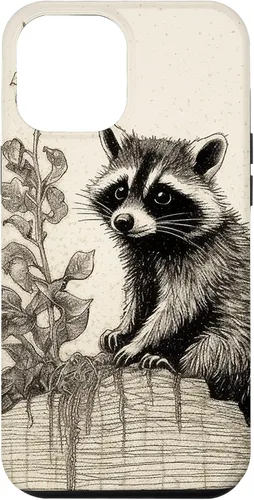 Vista 26 de Minimalistic Plant Draw Racoon Case for iPhone 17
