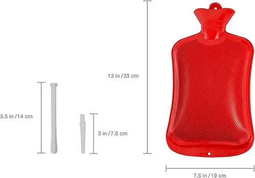 Vista 3 de Mabis Enema, Douche, médica Enema con botella de agua caliente, reutilizable, color rojo