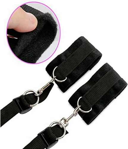 Vista 3 de Bandas de resistencia sexual para mujeres, cuerdas de sujeción de cama de tamaño completo y cordones de sujeción de servidumbre, esposas sexuales