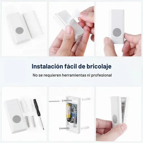 Vista 9 de Timbre inalámbrico para aula, kit de timbre de puerta impermeable para el hogar