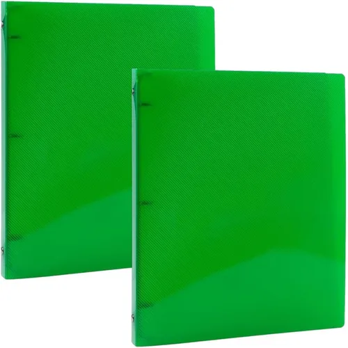 Vista 15 de JAM PAPER Carpeta de plástico de 1 pulgada, carpeta blanca de 3 anillas, se vende individualmente Blanco