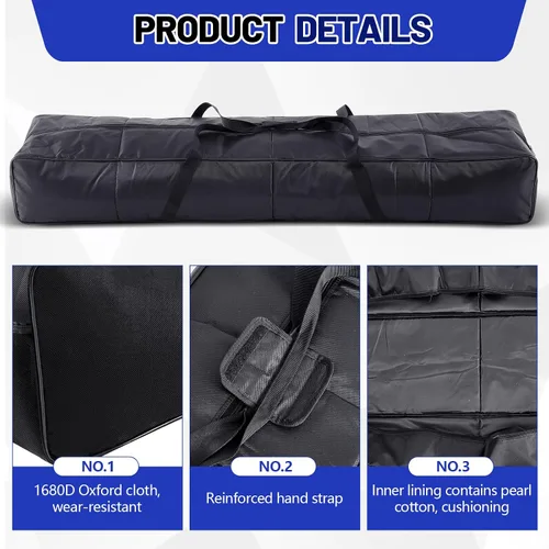 Vista 5 de Dansydaisy Bolsa de soporte de luz de altavoz de 62 pulgadas con perla, bolsa de transporte de truss de algodón, funda de transporte con asa