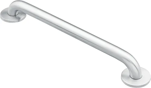 Vista 7 de Moen Home Care Barra de Agarre para Baño de Acero Inoxidable de 18 Pulgadas para Discapacitados, Textura con Rebaba Antideslizante, Producto