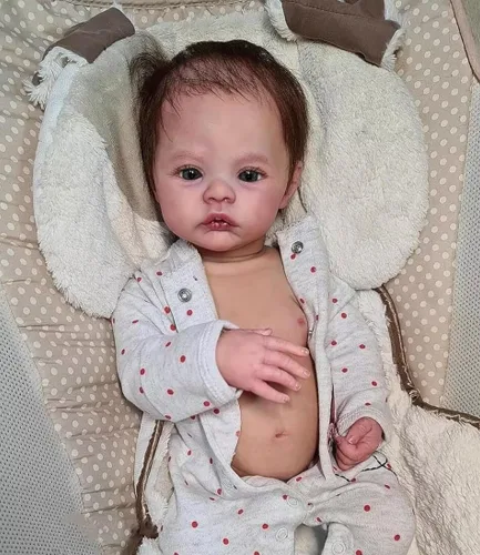 Vista 5 de Zero Pam Muñecas de bebé renacidas de silicona cuerpo completo 18 pulgadas impermeables anatómicamente correctas muñeca de bebé de silicona bebés