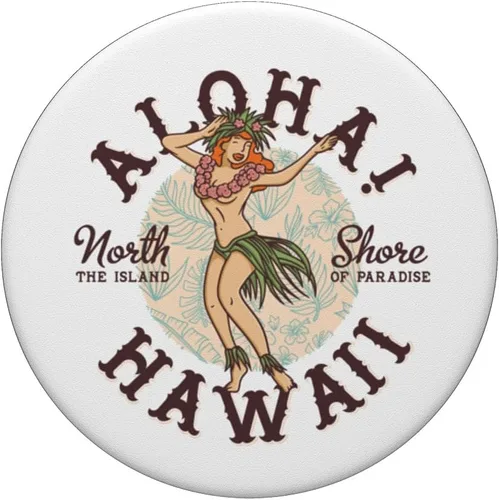 Vista 3 de Aloha Hawaii Hula PopSockets PopGrip intercambiable