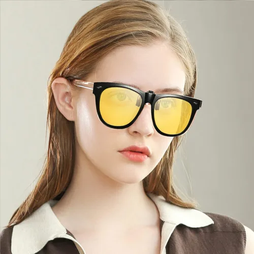 Vista 5 de FF FRAZALA Gafas de sol polarizadas con clip sobre gafas graduadas antirreflejos protección UV gafas de sol abatibles