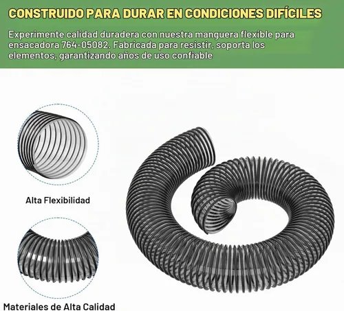 Vista 3 de 764-05082 Bagger Flex Hose para MTD CUB CADET cortacésped de montar 36" 42" 46" 50" 54" Kit de ensacadora doble rápida trasera 76405082