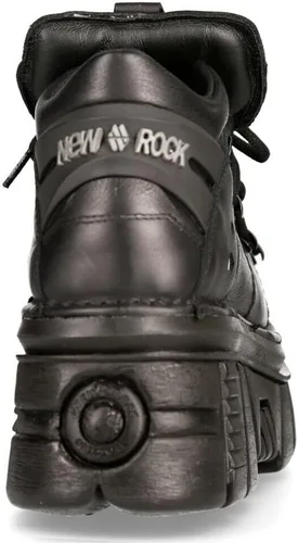 Vista 6 de New Rock 106N Tower - Botas de tobillo para hombre, 100 % piel, estilo gótico, estilo punk, a la moda