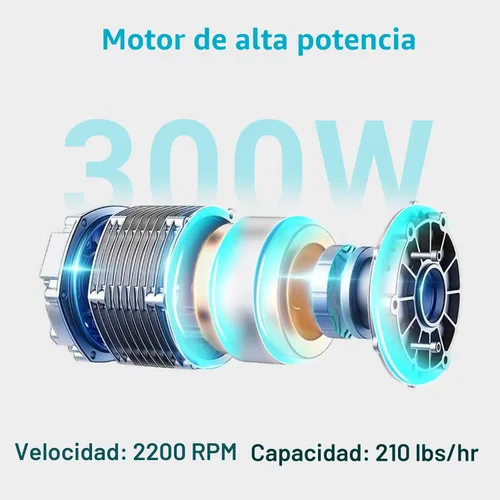 Vista 3 de Máquina de afeitar de hielo eléctrica, 4 cuchillas y 210 libras/hora, trituradora de hielo de 300 W para uso doméstico y comercial Máquina