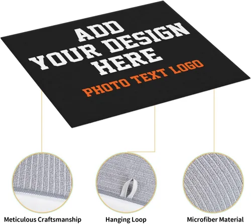Vista 4 de Tapete de secado de platos personalizado para encimeras de 18 x 16 pulgadas, almohadilla protectora personalizada para escurridor de platos con lazo