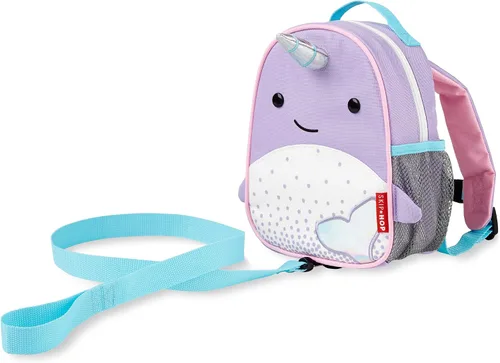 Vista 4 de Skip Hop Mini mochila para bebés niños y niñas, Narwhal, paquete de 3