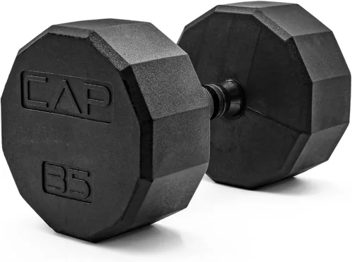 Vista 55 de CAP Barbell Peso de la mancuerna hexagonal recubierta, individual, 10-120 libras, múltiples opciones