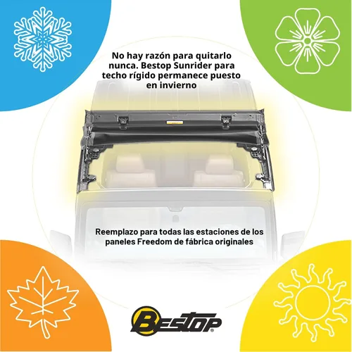 Vista 8 de Capota desplazable para automóvil, de Bestop, diamante negro, Negro