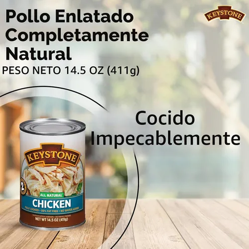 Vista 4 de Carne de pollo en lata Keystone Meats totalmente natural