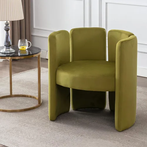 Vista 6 de Chairus Silla decorativa moderna, silla de lectura única de barril