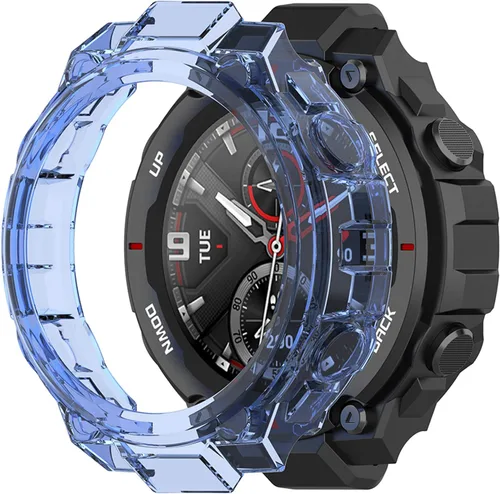 Vista 10 de Funda protectora para Amazfit T-Rex Pro, resistente a los arañazos, suave y duradera, funda protectora de TPU transparente, accesorios para Amazfit