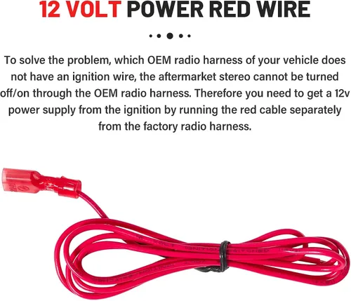 Vista 5 de RED WOLF Arnés de cableado de estéreo Compatible con 2002-2008 GMC Envoy Sierra Chevy Silverado Impala Adaptador de cable de radio de estéreo