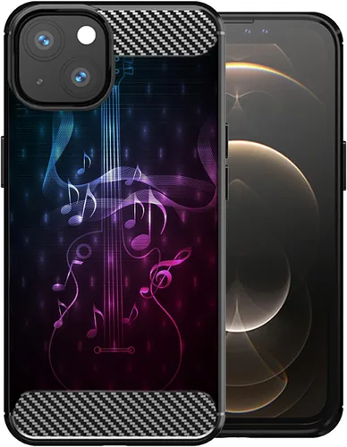 Vista 14 de CasesOnDeck - Funda compatible con Apple iPhone 13 Mini/iPhone 13 Mini, funda de diseño, delgada, negra, flexible, elegante, protección contra