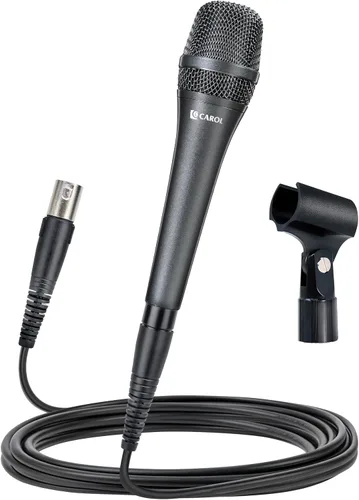 Vista 9 de CAROL AC-910S XLR Micrófono vocal con cable, cardioide dinámico con interruptor AHNC dual-engine noise canceling tech for singing, studio, and