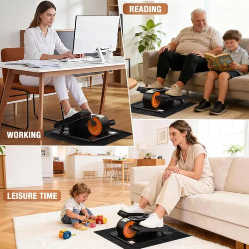 Vista 13 de Under Desk Elliptical Machine, Electric Elliptical Leg Exerciser for Senior, Quiet and Compact Electric Seated Pedal Exerciser for Home with