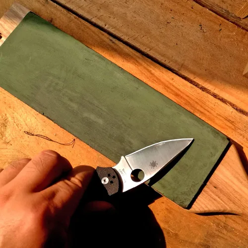 Vista 5 de Strop de cuero con compuesto de pulido, kit de grapado de cuchillos para afilar y afilar cuchillos herramientas