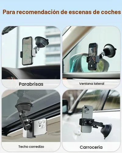 Vista 8 de A2C Soporte de teléfono con ventosa resistente con brazo y abrazadera de aleación de aluminio, soporte de teléfono de succión al vacío de 66 libras