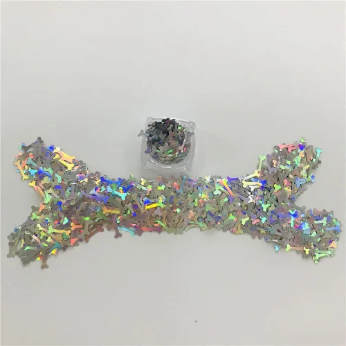 Vista 8 de Paquete de 0.35 onzas por paquete, astilla de 0.47 pulgadas con purpurina de huesos grandes, para festivales, rave, maquillaje, rostro, cuerpo