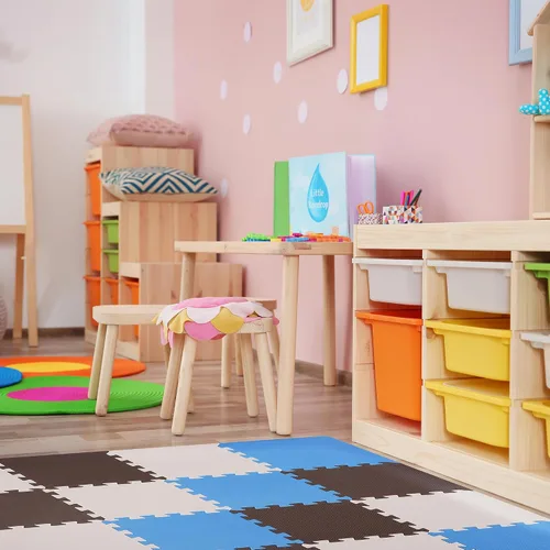 Vista 7 de BalanceFrom Foam Floor Tiles for Kids - Non-Toxic Comfortable Baby Play Mat and Interlocking Foam Tiles for Crawling & Development, Soft Play Mat