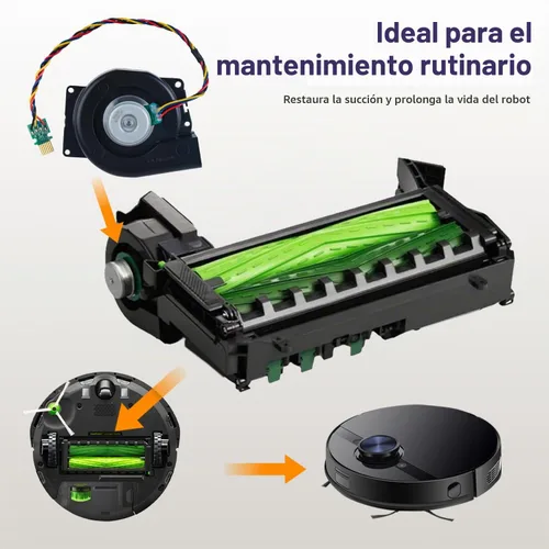 Vista 4 de Módulo de ventilador de motor de repuesto compatible con iRobot Roomba e5 e6 i1-i8+ y j5-j9+ Series Robot Aspirador, conjunto de ventilador de motor