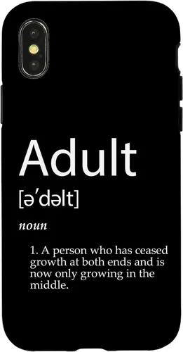 Vista 5 de Funny Adult Definition Joke for Parents Dad Mom Adults Case for iPhone XR