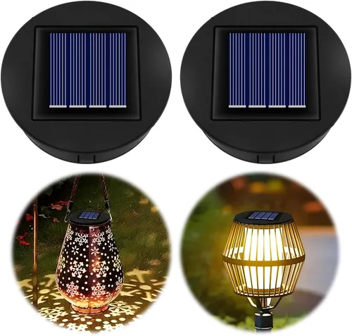 Vista 12 de Paquete de 4 piezas de repuesto de luz solar IP44, tamaño superior 3.15 Negro