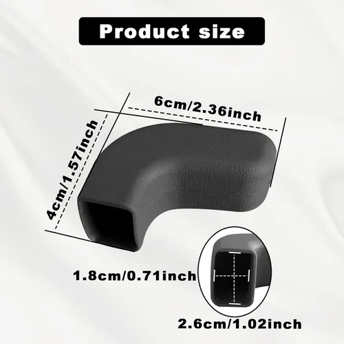 Vista 2 de 2 fundas de gancho de remolque para parachoques, protector de gancho de remolque negro, compatible con Jp Wrangler JK JL Gladiator TJ, Jp Wrangler