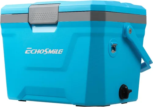 Vista 7 de EchoSmile Enfriador portátil aislado de 20L/21qt, enfriador duro para exteriores, caja de hielo para camping, bebidas, playa, pesca y navegación