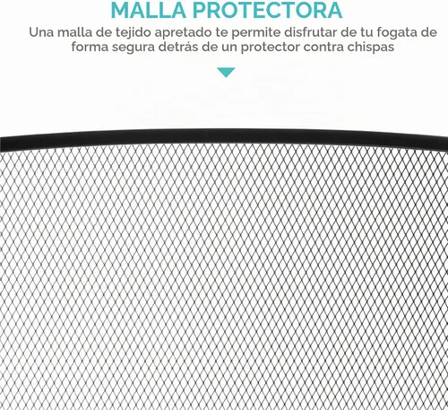 Vista 3 de Best Choice Products Pantalla de chimenea de malla de acero simple de 47.5 x 27.25 pulgadas, 3 paneles, rejilla de protección contra chispas contra