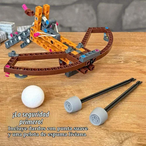 Vista 6 de Thames & Kosmos Catapult Engineering - Kit de fabricación STEM, construye 6 modelos de máquinas medievales únicas, explora la física mecánica