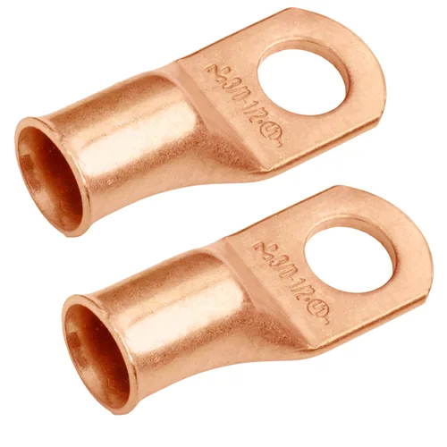 Vista 184 de SELTERM - 5 terminales de anillo resistentes para cable de batería, calibre 1/0 AWG, pernos de 1/2 pulgadas, terminales de calibre 0, ojales