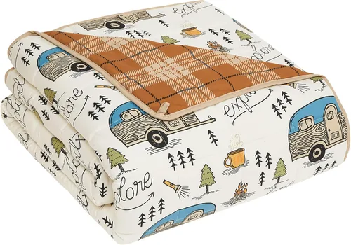Vista 13 de CuteKing Manta pesada (2 libras, 36 x 48 pulgadas, gris) manta pesada para 40-60 libras, manta pesada para refrigeración y calefacción con cuentas